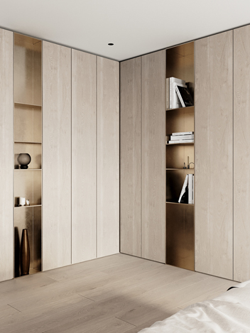 Modern Design Melamine Bookcase with Metal Storage Shelves