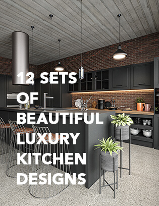 12 Sets of Beautiful Luxury Kitchen Designs