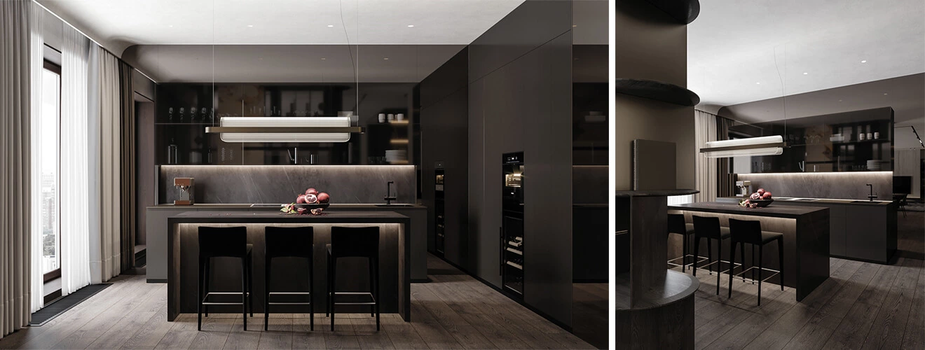 12 Sets of Beautiful Luxury Kitchen Designs