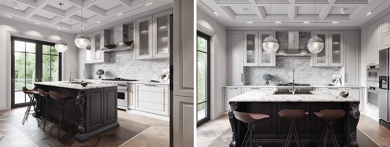 12 Sets of Beautiful Luxury Kitchen Designs