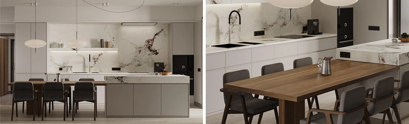 12 Sets of Beautiful Luxury Kitchen Designs