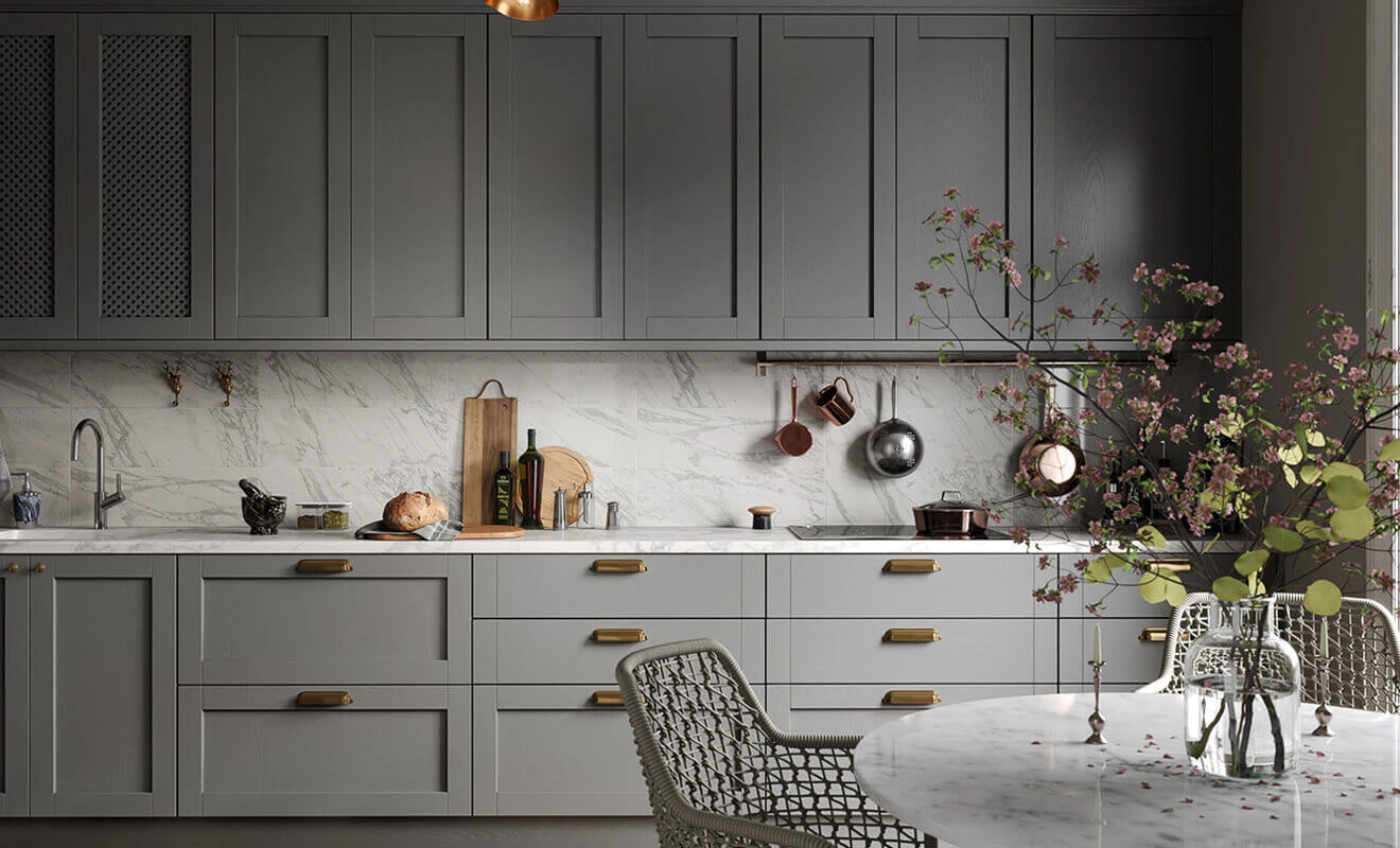 Grey Kitchen Cabinet