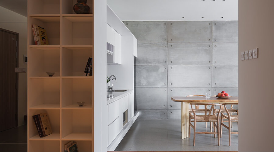 White Plywood Kitchen Cabinet