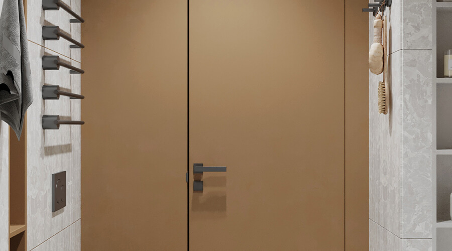 Brown Plywood Invisible Door