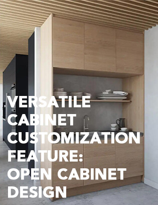 Versatile Cabinet Customization Feature: Open Cabinet Design