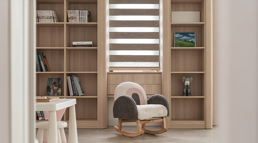 Light Wood Tone Simple Open Design Plywood Bookshelf