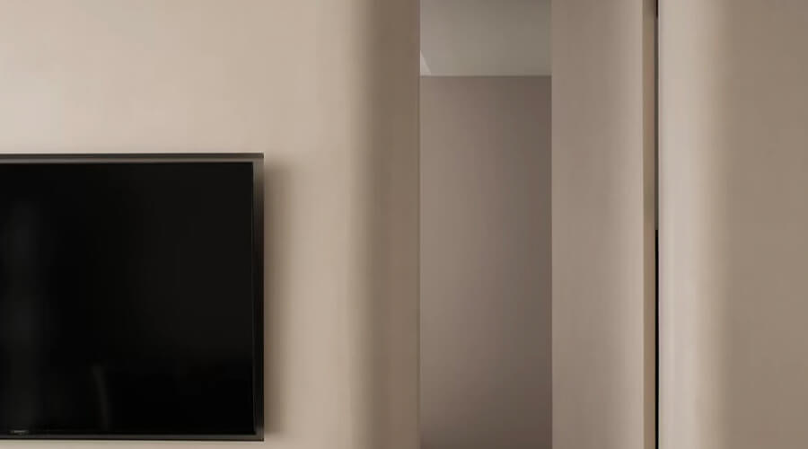 Modern Design Melamine White Hidden Door