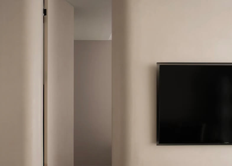 Modern Design Melamine White Hidden Door