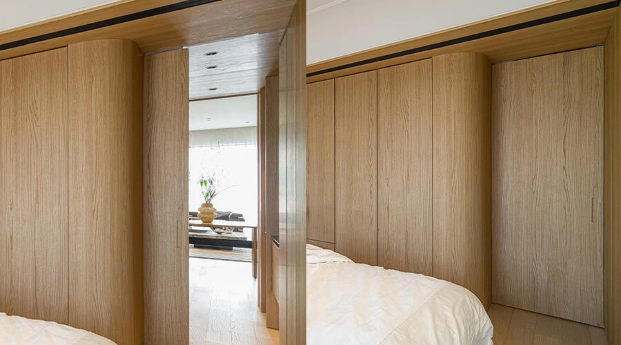 Wood Veneer sliding pocket door design