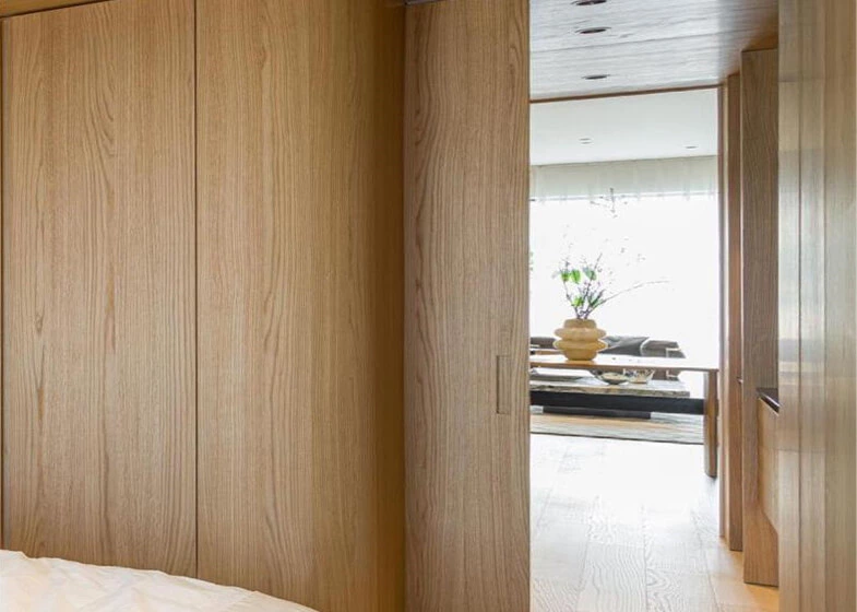 Wood Veneer sliding pocket door design