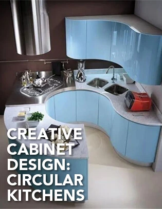 Creative Cabinet Design-Circular Kitchens