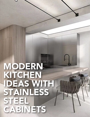 8 Modern Kitchen Ideas with Stainless Steel Cabinets