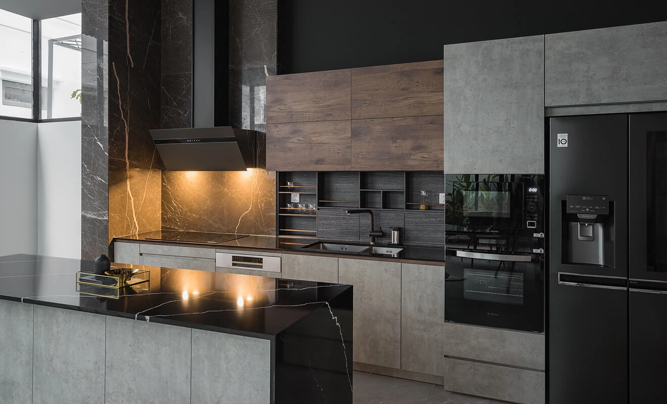 8 Texture-rich Kitchens Designed with Wood and Stone