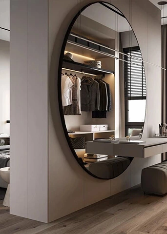 Modern Luxury Brown Color Melamine Walk-in Closet