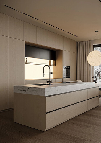 open-concept kitchen
