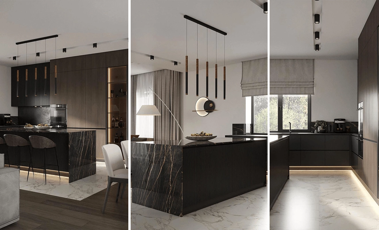 7 Ideas For A Wood And Black Modern Kitchen