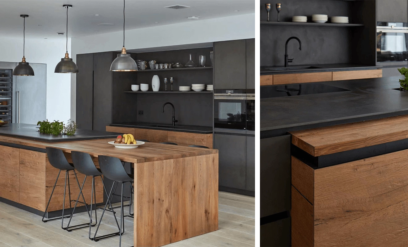 7 Ideas For A Wood And Black Modern Kitchen